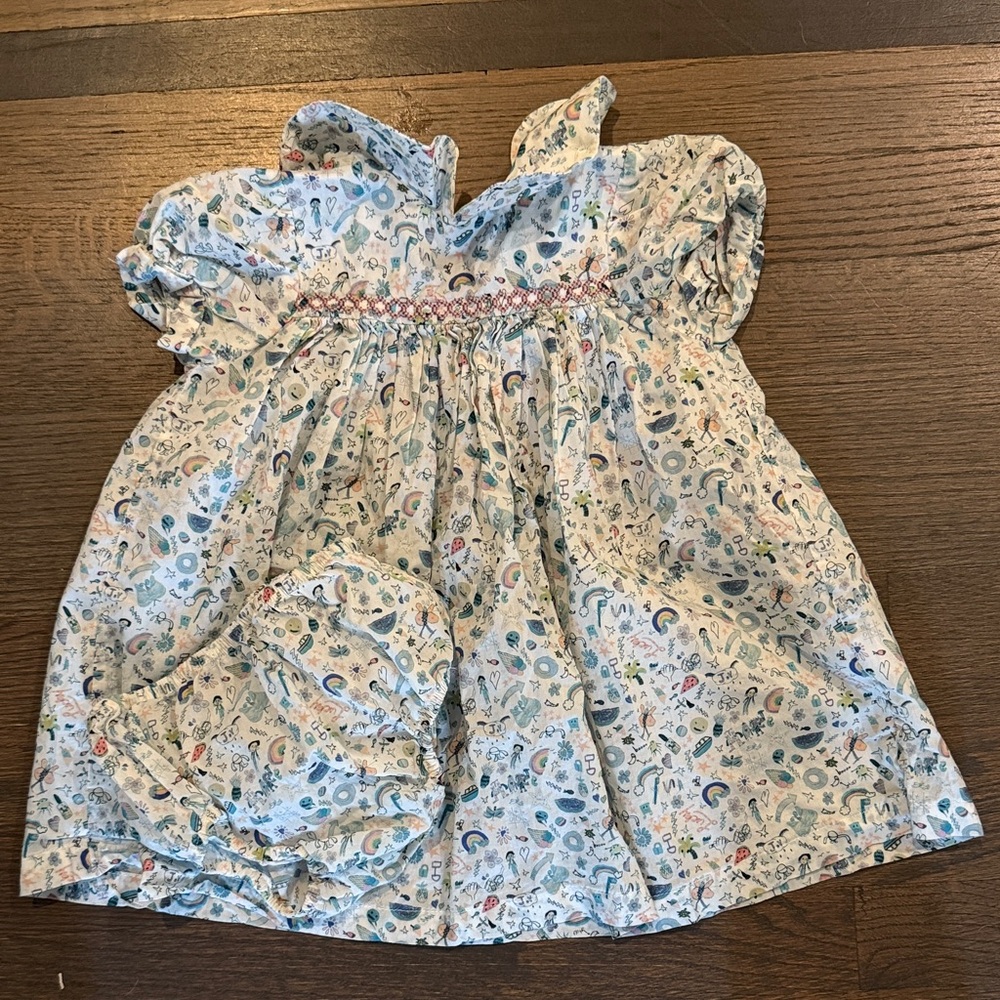 Olivier London Floral Blue Kids Formal Dress